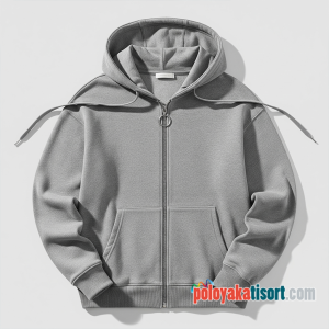 Zippered Hooded Sweatshirt