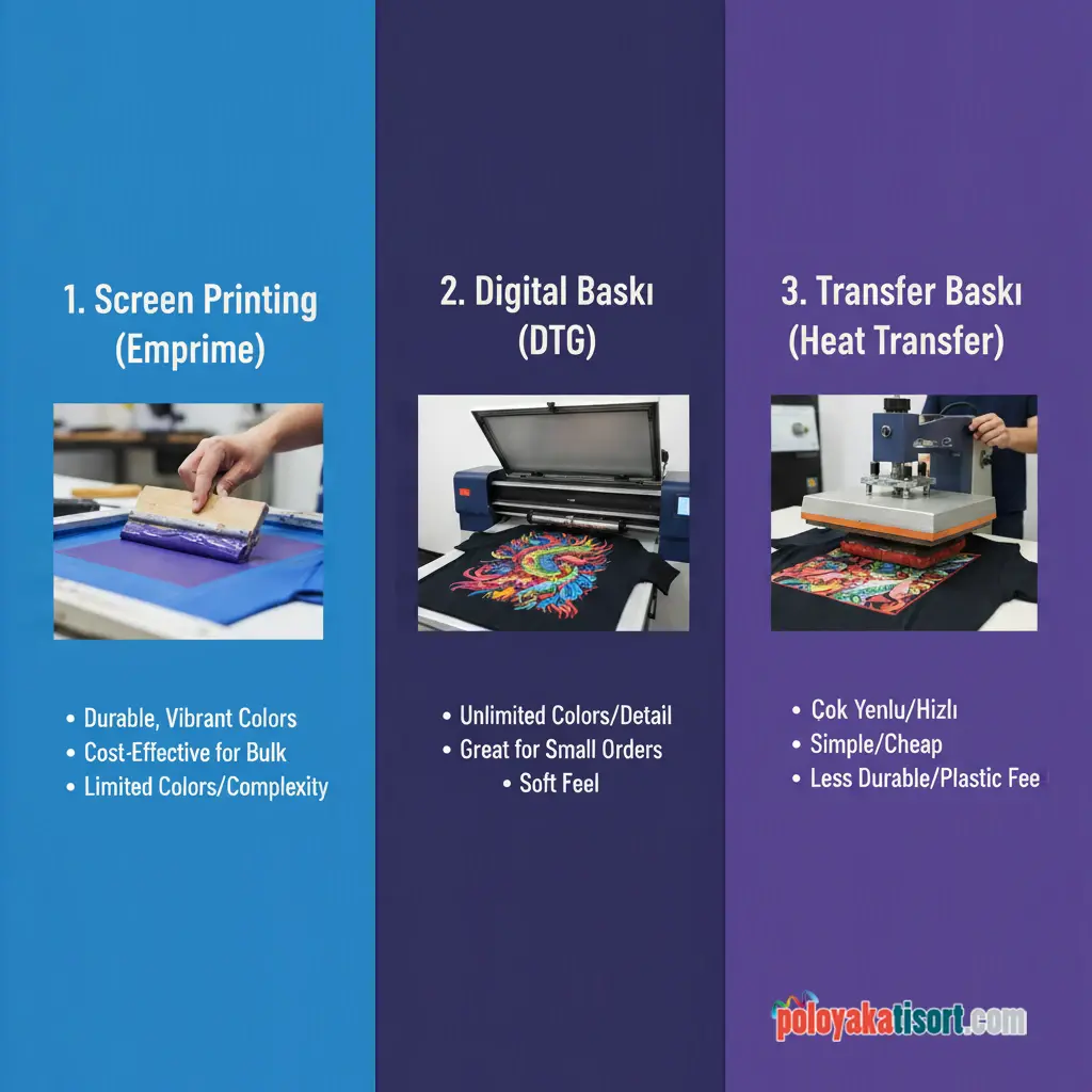 Serigrafi (Emprime Baskı), DTG ve Diğerleri