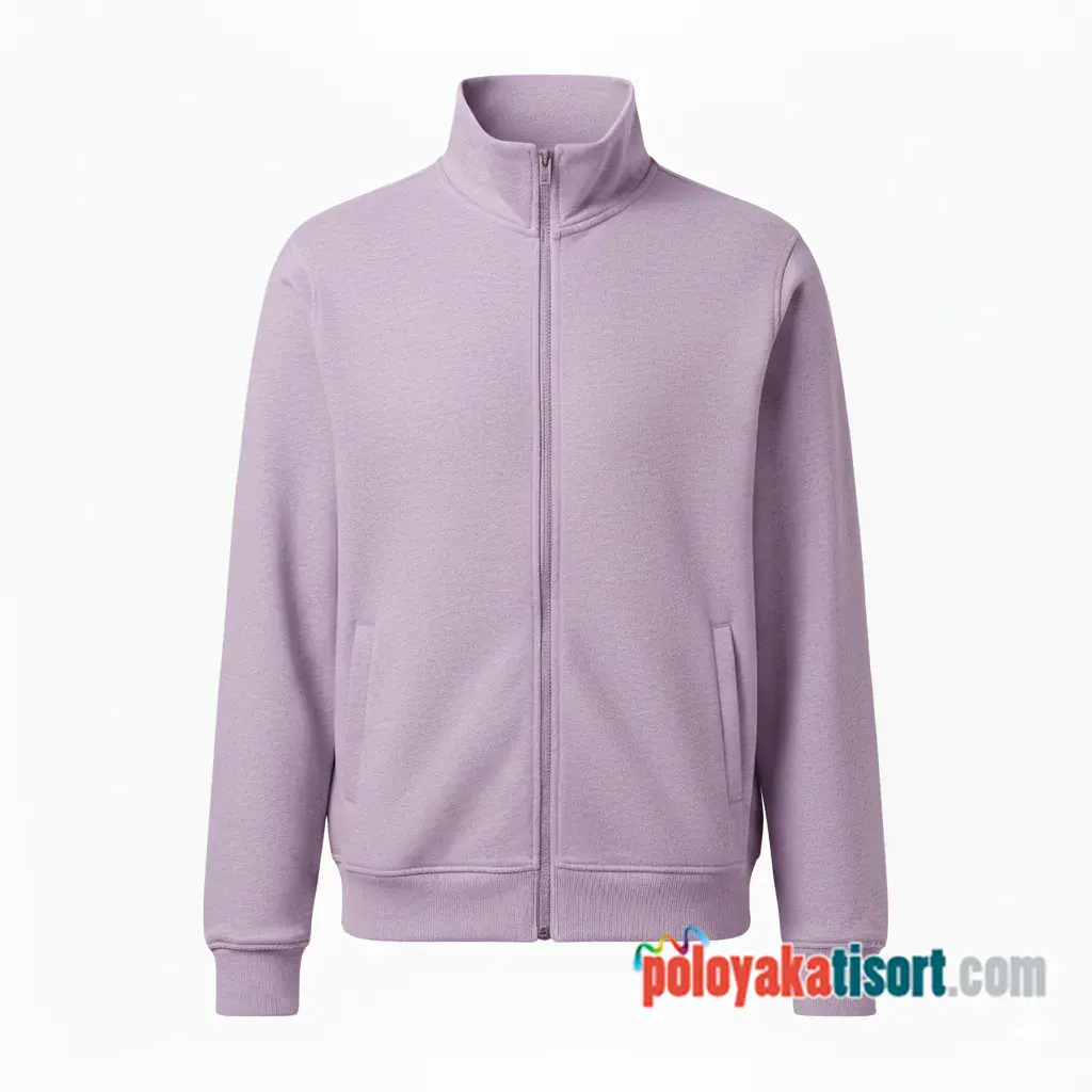 Turtleneck Zippered Sweatshirt